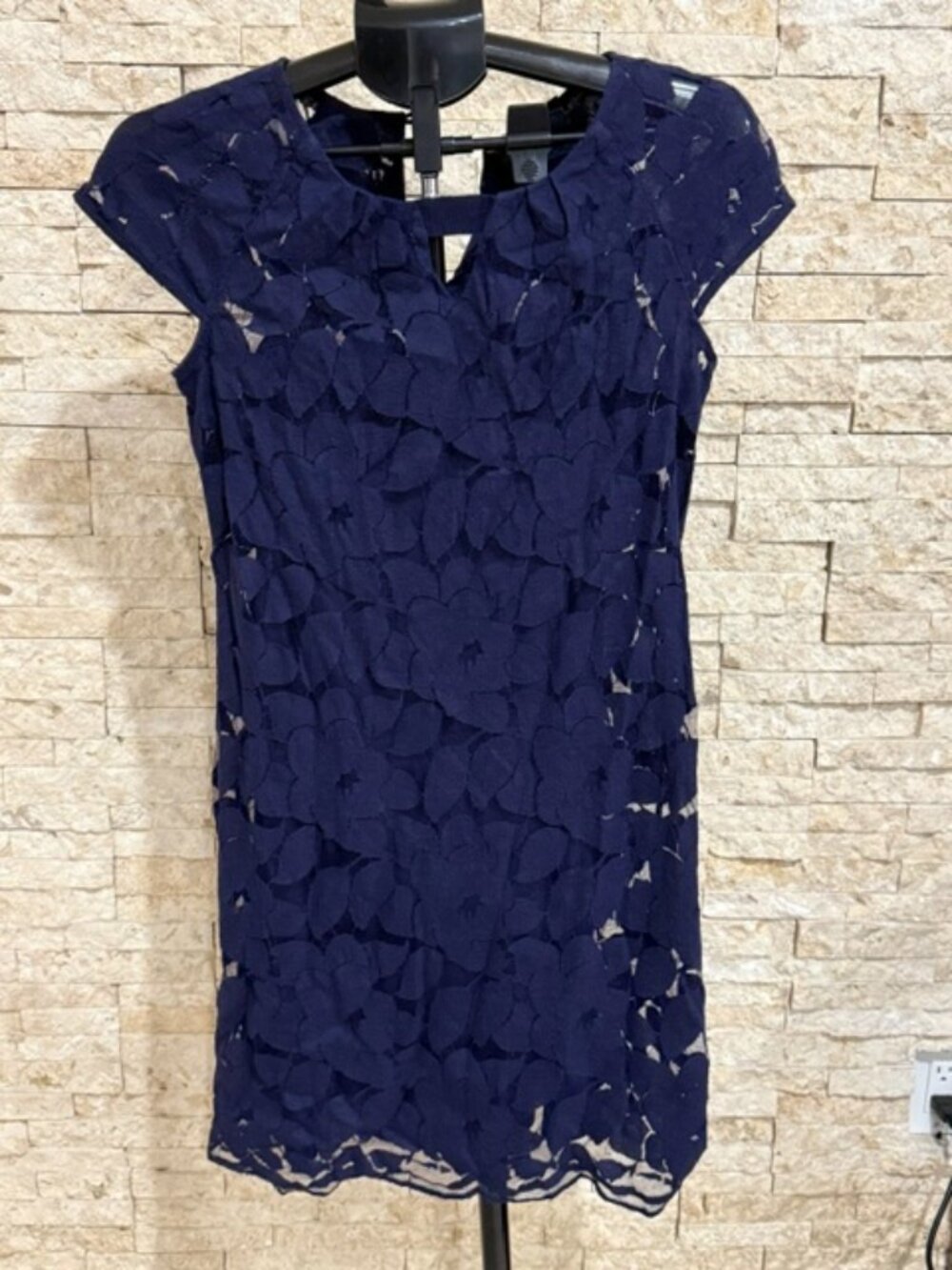 Taylor - 5448M Floral Lace Cutout Dress